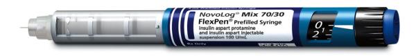 Le médicament sous forme de pilule est NovoLog Mix 70/30 FlexPen U-100 (100 unités/mL) FlexPen