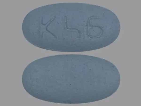 Pill K46 Blue Oval is Fesoterodine Fumarate Extended-Release
