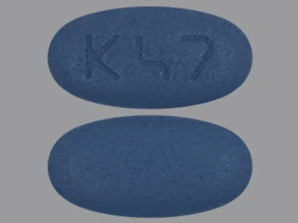Pill K47 Blue Oval is Fesoterodine Fumarate Extended-Release