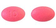 Pill 10 Pink Oval is Vilazodone Hydrochloride