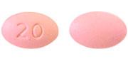 Pill 20 Orange Oval is Vilazodone Hydrochloride