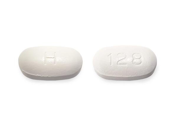 Efavirenz, emtricitabine and tenofovir disoproxil fumarate 600 mg / 200 mg / 300 mg H 128