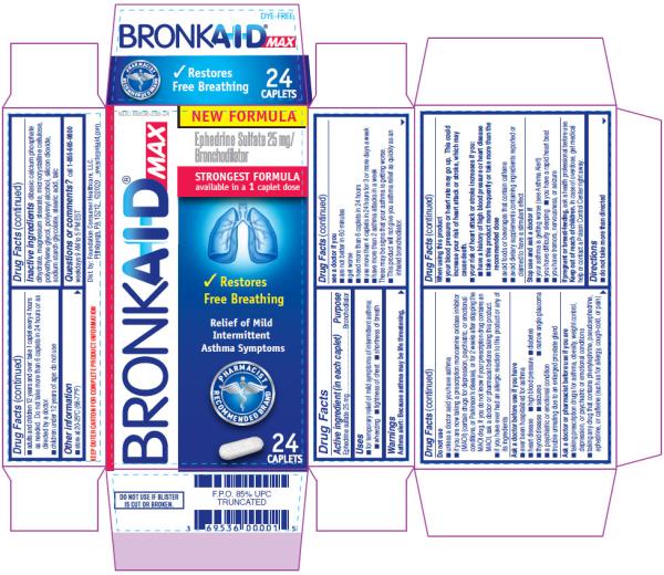 Pill BRONK25 White Oval is Bronkaid Max