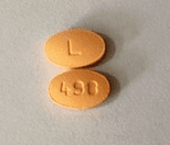 Pill L 498 Orange Oval is Vilazodone Hydrochloride