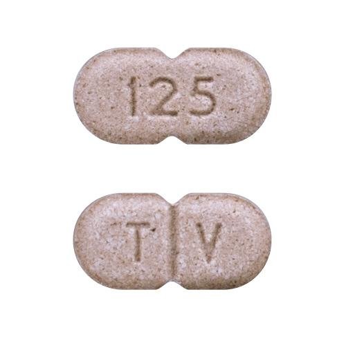 Pill T V 125 Brown Capsule/Oblong is Levothyroxine Sodium