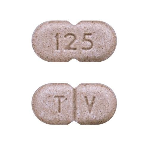 Pill T V 125 Brown Capsule/Oblong is Levothyroxine Sodium