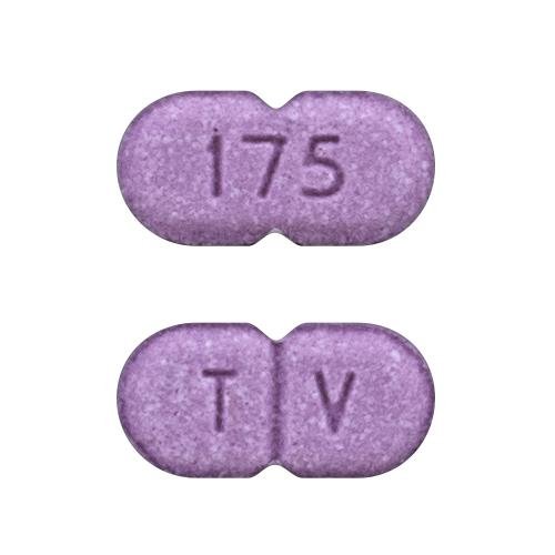 Pill T V 175 Purple Capsule/Oblong is Levothyroxine Sodium