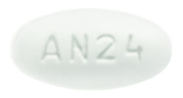 Pill AN24 White Oval is Vigabatrin