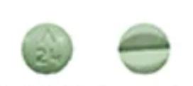 Pill Logo 24 Green Round is Isosorbide Dinitrate
