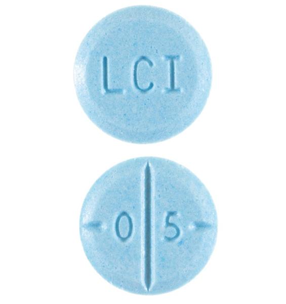Pill LCI 0 5 Blue Round is Amphetamine and Dextroamphetamine