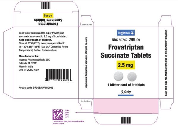 Frovatriptan succinate 2.5 mg ZNF 2.5