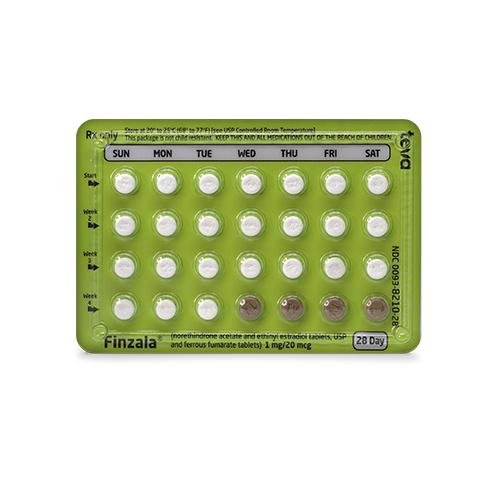 Finzala ethinyl estradiol 0.02 mg / norethindrone acetate 1 mg TV E24