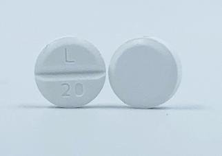 Pill L 20 White Round is Chlorthalidone