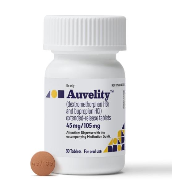 Pill 45/105 is Auvelity bupropion hydrochloride 105 mg / dextromethorphan hydrobromide 45 mg