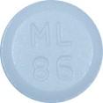 Pill ML 86 White Round is Pioglitazone Hydrochloride