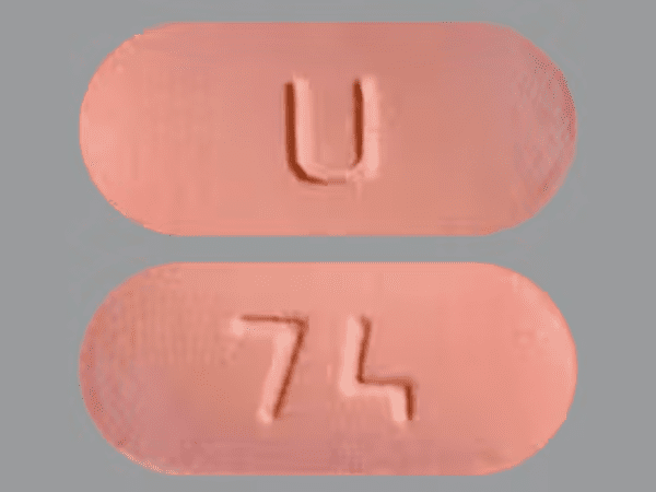 Quetiapine fumarate extended-release 50 mg U 74