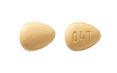 Pill 047 Yellow Egg-shape is Tadalafil