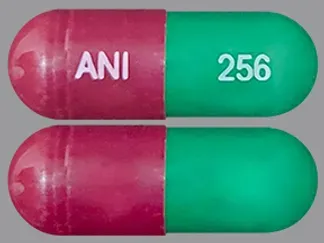 Pill ANI 256 Green Capsule/Oblong is Acebutolol Hydrochloride