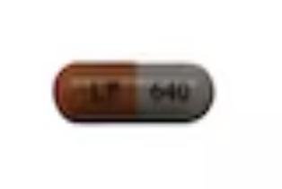 Pill LP 640 Gray Capsule/Oblong is Lenalidomide