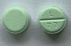 Pill L 77 Green Round is Chlorthalidone