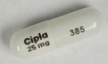 Pill Cipla 25 mg 385 Yellow Capsule/Oblong is Lenalidomide