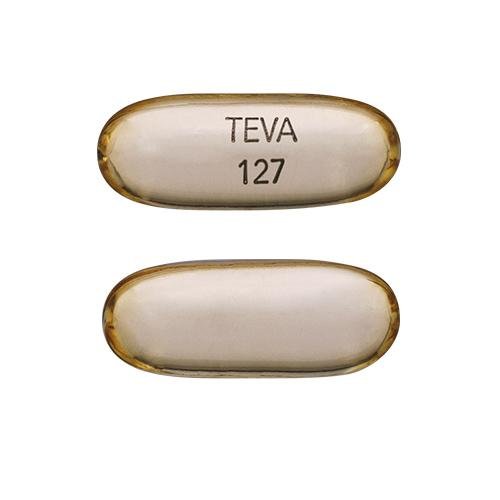 Pill TEVA 127 Yellow Capsule-shape is Icosapent Ethyl