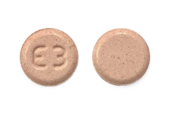 Pill E3 Pink Round is Lisinopril