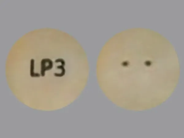 Pill LP3 Beige Round is Paliperidone Extended-Release