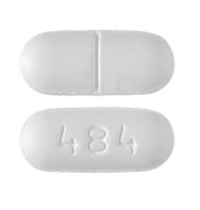 Pill 484 White Capsule/Oblong is Diltiazem Hydrochloride
