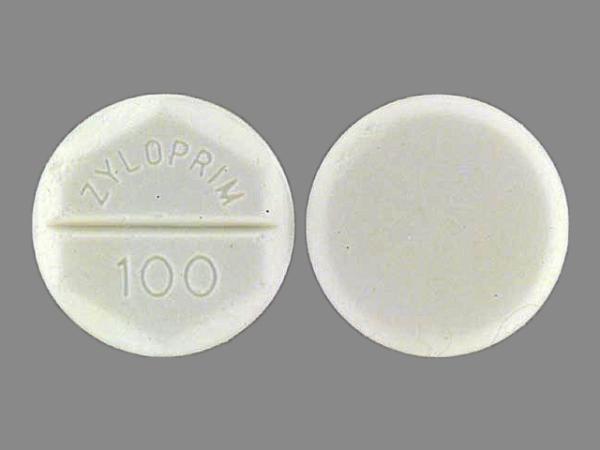 Pill ZYLOPRIM 100 White Round is Allopurinol