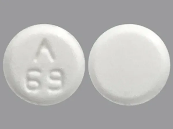 Pill Logo 69 White Round is Clonazepam