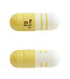 Pill FO 0.5 mg Yellow & White Capsule/Oblong is Fingolimod Hydrochloride