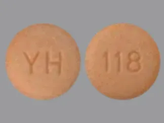 Pill YH 118 Orange Round is Guanfacine Hydrochloride Extended-Release