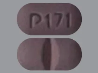Pill p171 Purple Capsule/Oblong is Colchicine