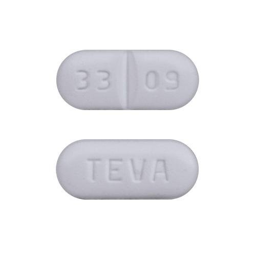 Pill TEVA 33 09 White Capsule/Oblong is Theophylline Extended-Release