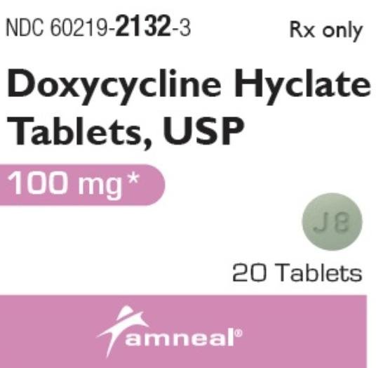 Doxycycline hyclate 100 mg J8