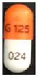 Pill G125 024 Orange & White Capsule/Oblong is Dofetilide