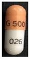 Pill G500 026 Peach & White Capsule/Oblong is Dofetilide