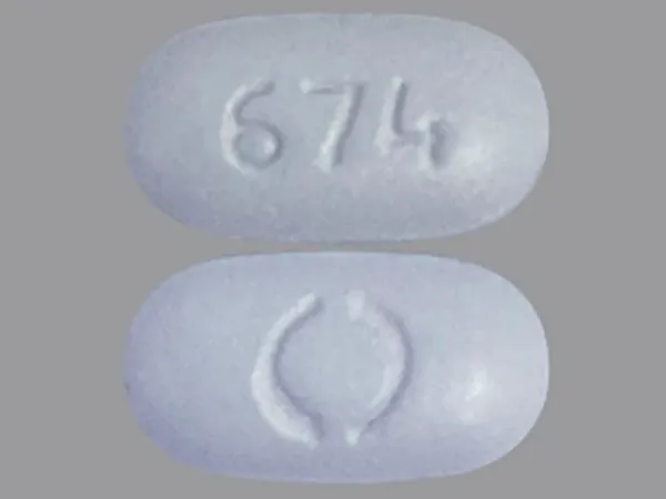Pill O 674 Blue Capsule/Oblong is Paroxetine Hydrochloride