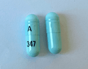 Pill A 347 Blue Capsule/Oblong is Cyclophosphamide