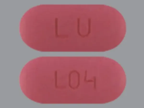 Pill LU L04 Pink Oval is Azithromycin Dihydrate
