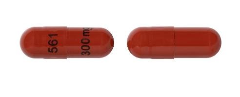 Pill 561 300mg Brown Capsule/Oblong is Pregabalin