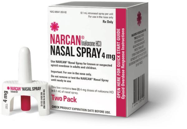 Narcan 4 mg / 0.1 mL intranasal spray medicine