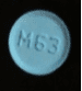 Pill M63 Blue Round is Levothyroxine Sodium