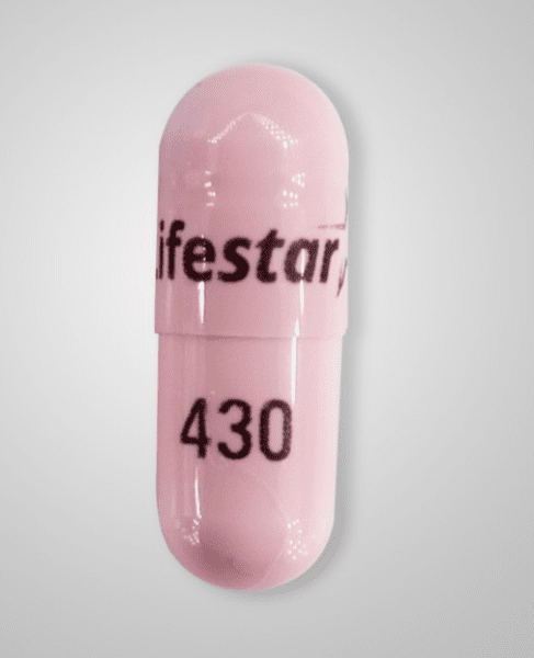 Pill Lifestar 430 Pink Capsule/Oblong is Prazosin Hydrochloride