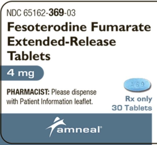 Fesoterodine fumarate extended-release 4 mg A 69