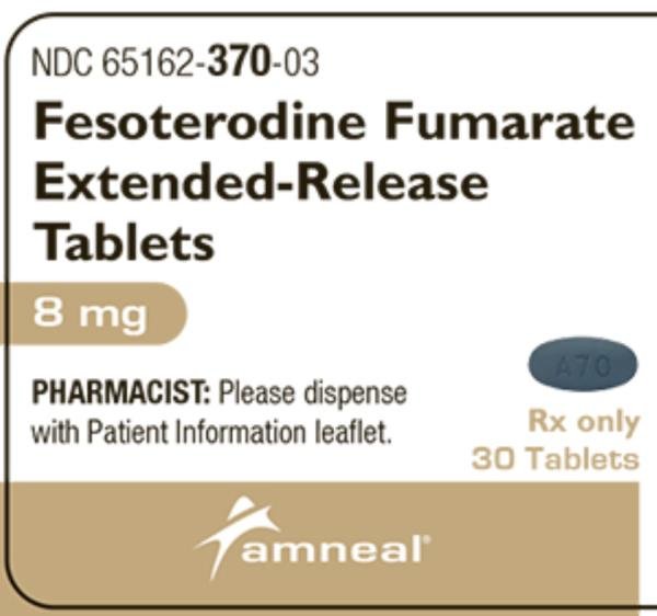 Fesoterodine fumarate extended-release 8 mg A 70