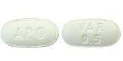 Pill APO VAR 0.5 White Capsule/Oblong is Varenicline Tartrate