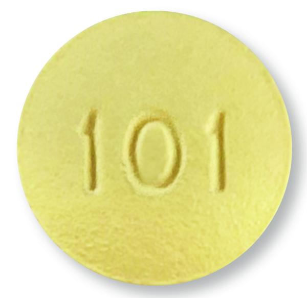 Pill 101 Yellow Round is Zomig