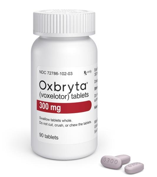 Pill G 300 Purple Oval is Oxbryta